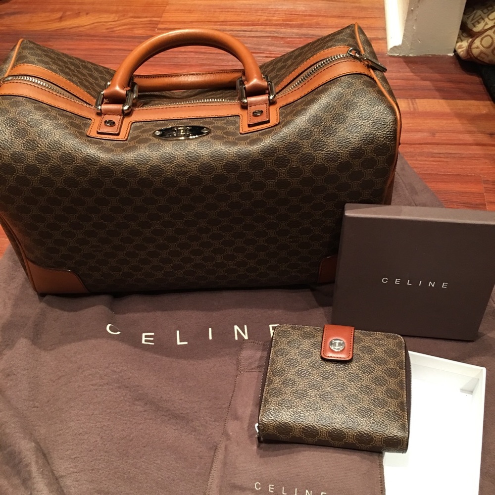 🔥🔥Celine VintageExcellent Cond Boston and Wallet